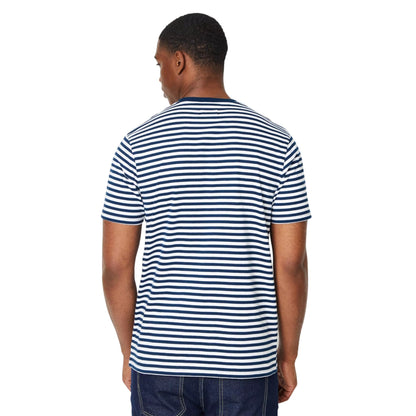 Navy - Back - Burton Mens Breton Stripe T-Shirt
