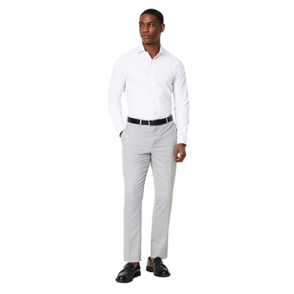 White - Side - Burton Mens Easy-Iron Tailored Long-Sleeved Shirt
