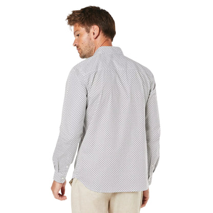 White - Back - Burton Mens Decire Geometric Long-Sleeved Shirt