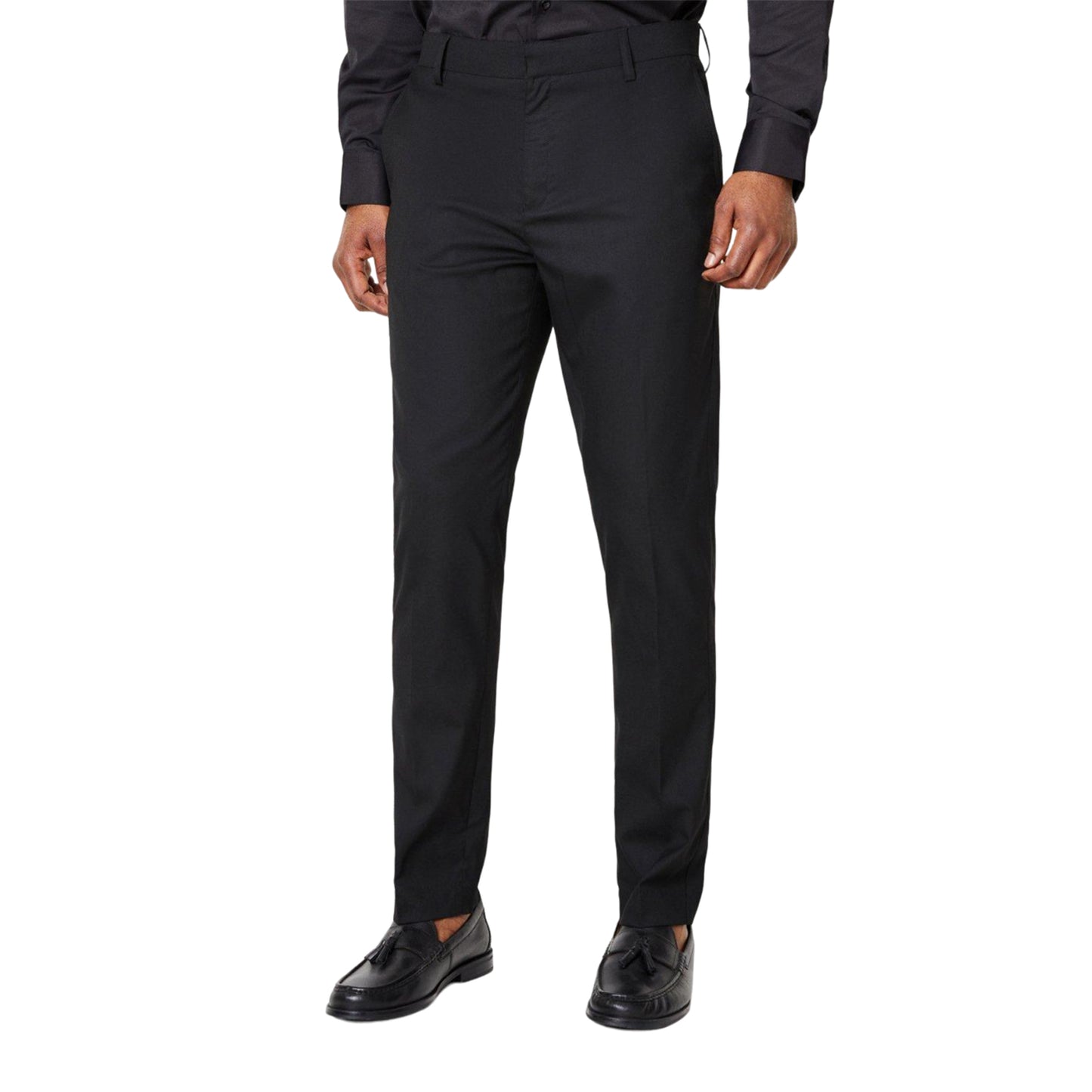 Black - Front - Burton Mens Smart Slim Trousers