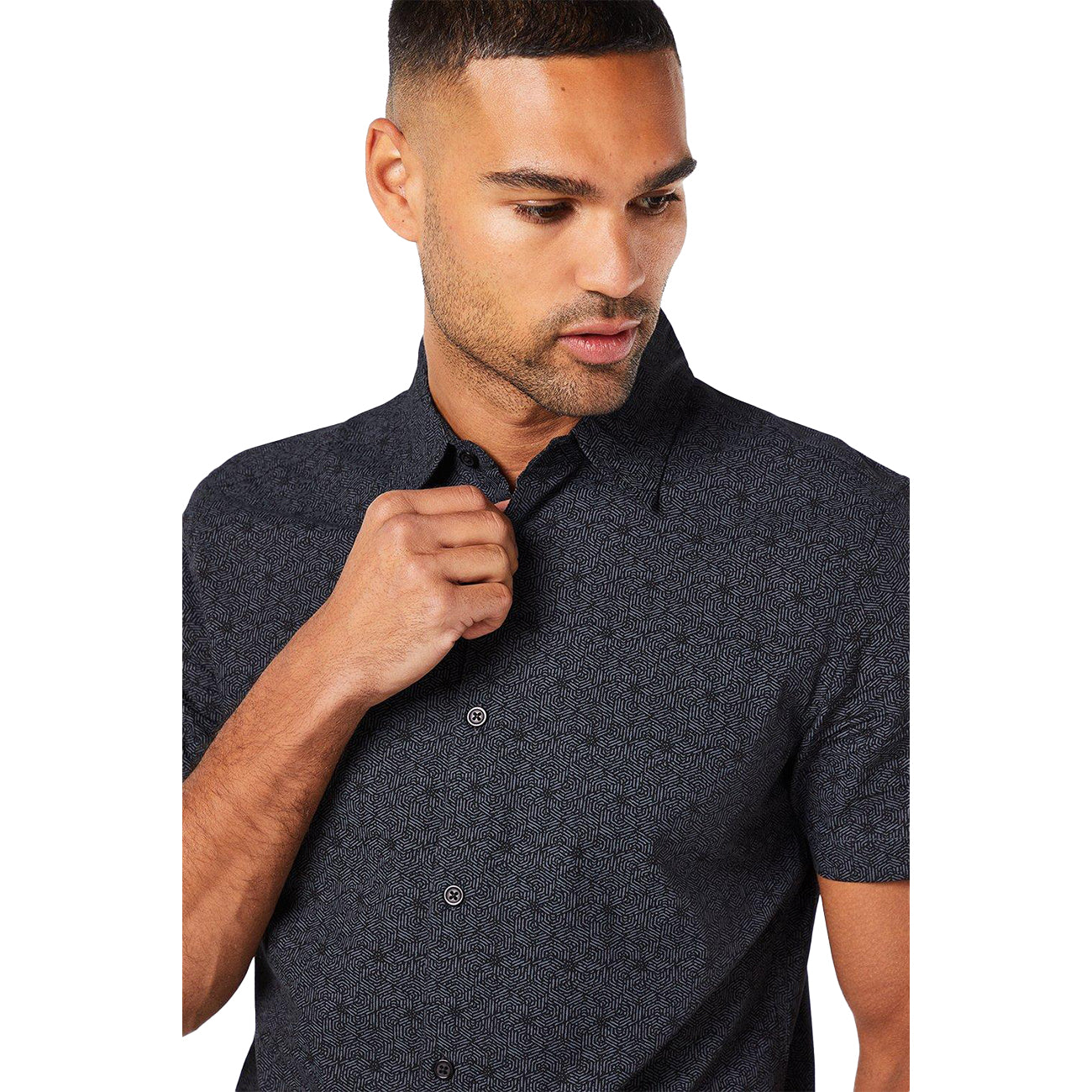 Black - Lifestyle - Burton Mens Hexagon Short-Sleeved Shirt
