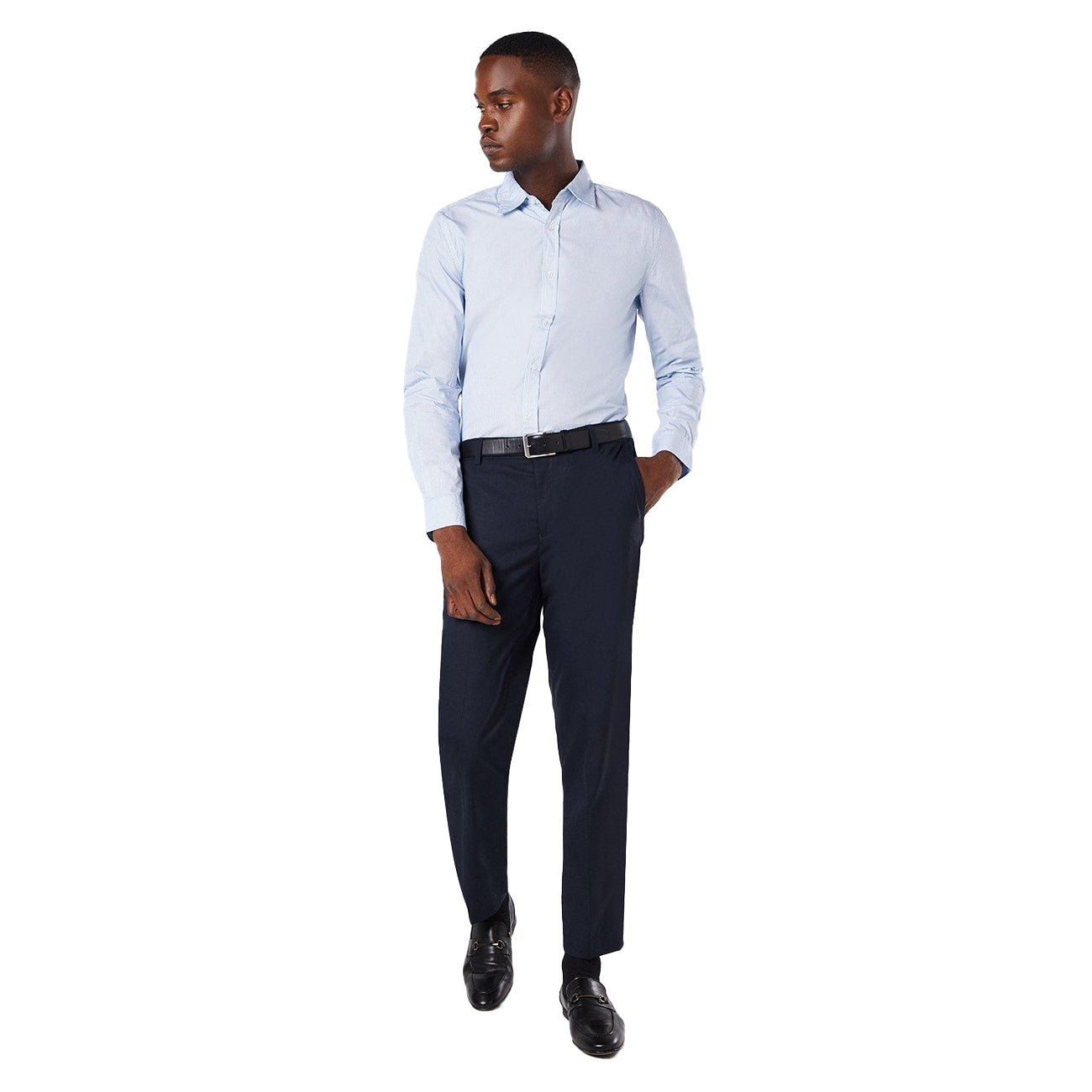 White - Pack Shot - Burton Mens Geometric Square Long-Sleeved Shirt