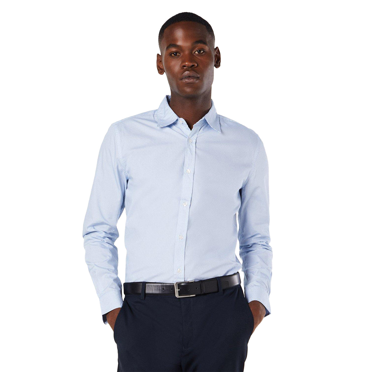 White - Front - Burton Mens Geometric Square Long-Sleeved Shirt