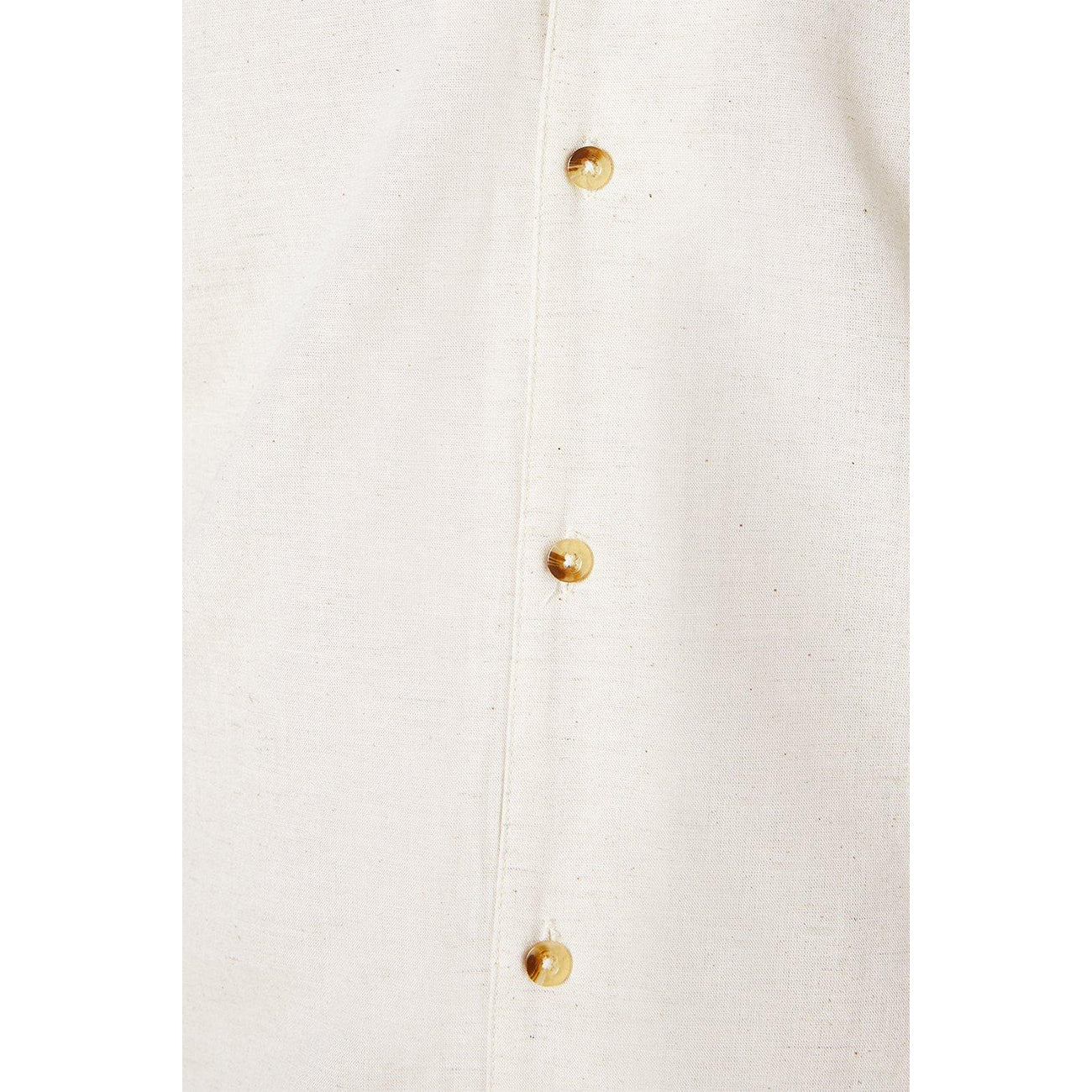 Off White - Lifestyle - Burton Mens Linen Blend Revere Collar Short-Sleeved Shirt