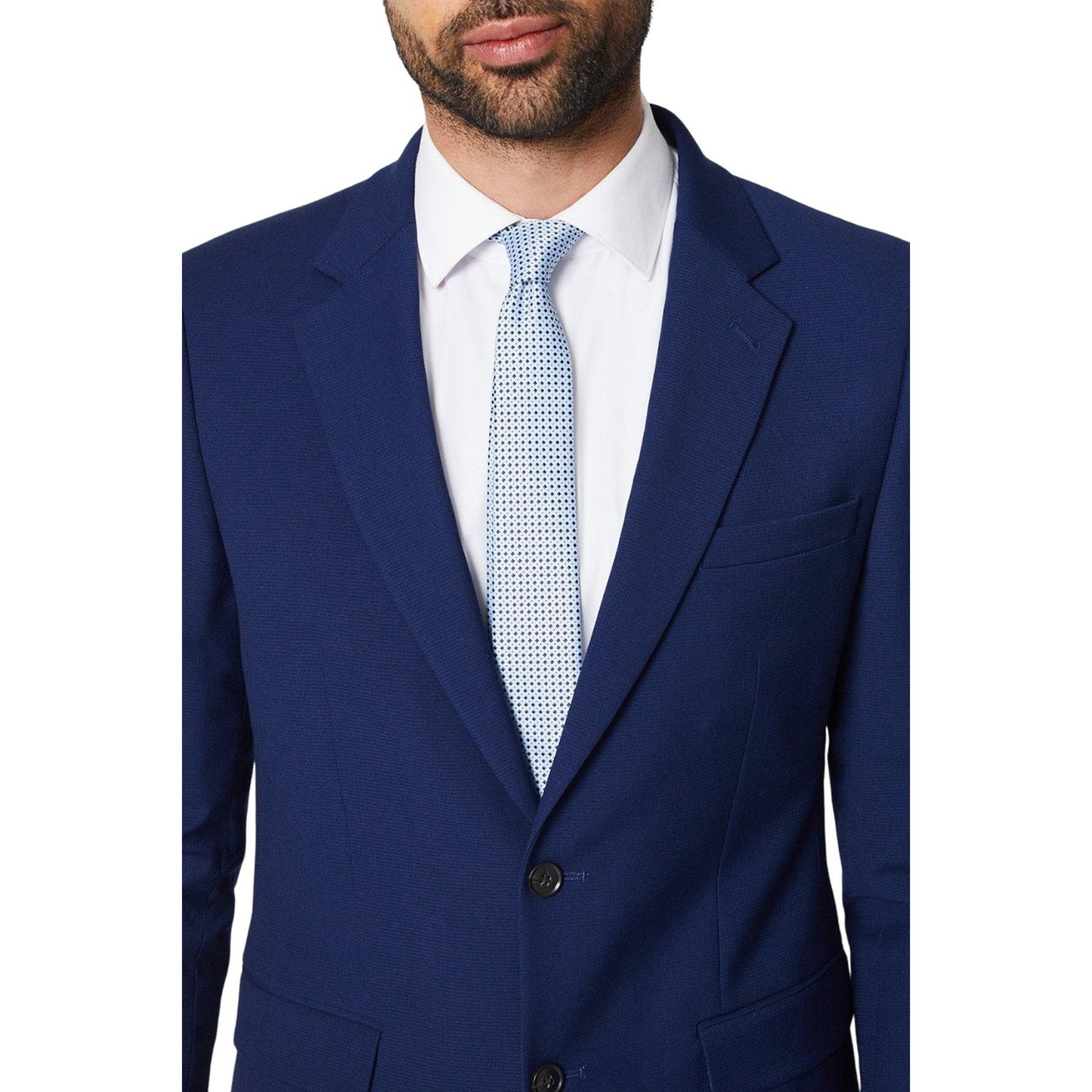 Blue - Back - Burton Mens Diamond Geo Tie