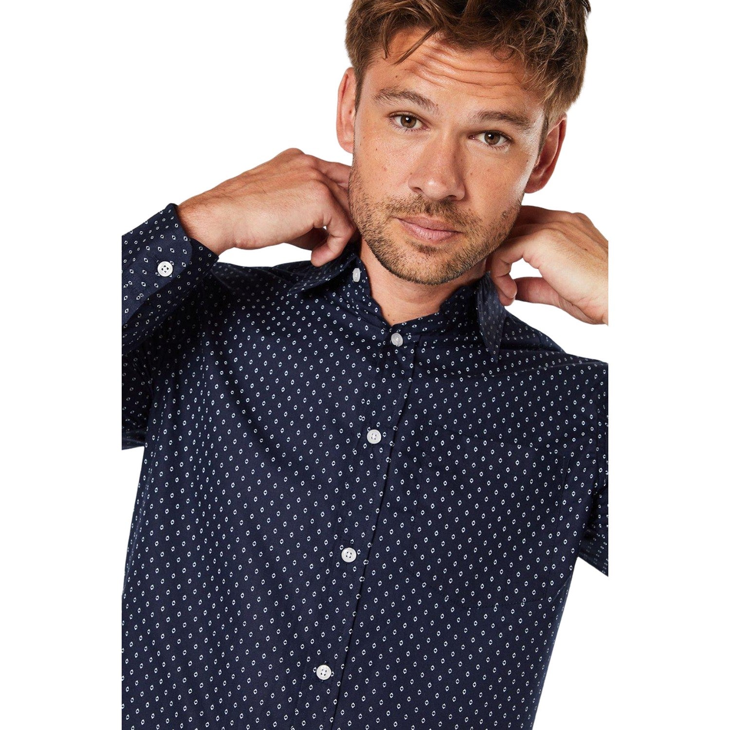 Black - Side - Burton Mens Geo Eye Long-Sleeved Shirt