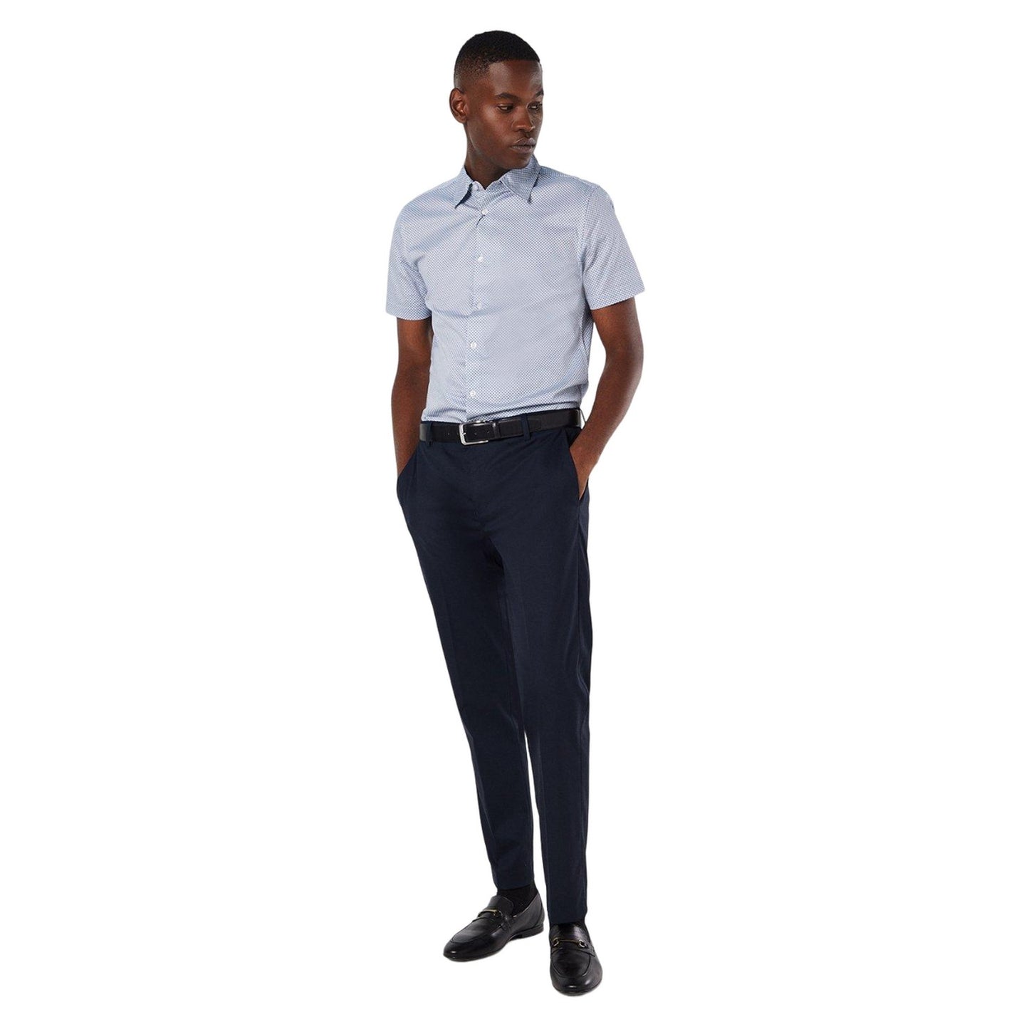 White - Side - Burton Mens Silo Print Short-Sleeved Shirt