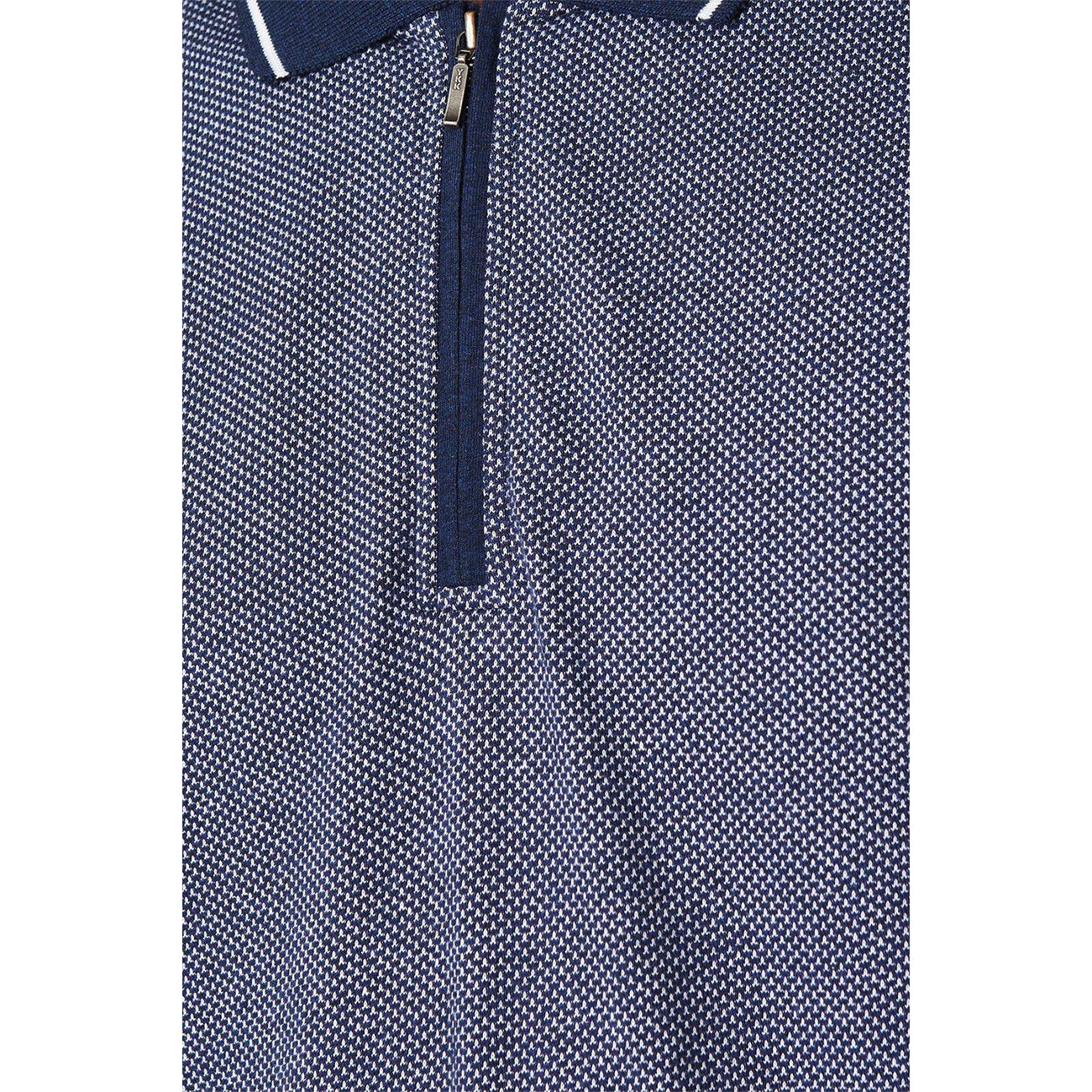 Blue - Side - Burton Mens Tipped Contrast Sleeves Polo Shirt