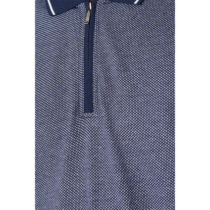 Blue - Side - Burton Mens Tipped Contrast Sleeves Polo Shirt