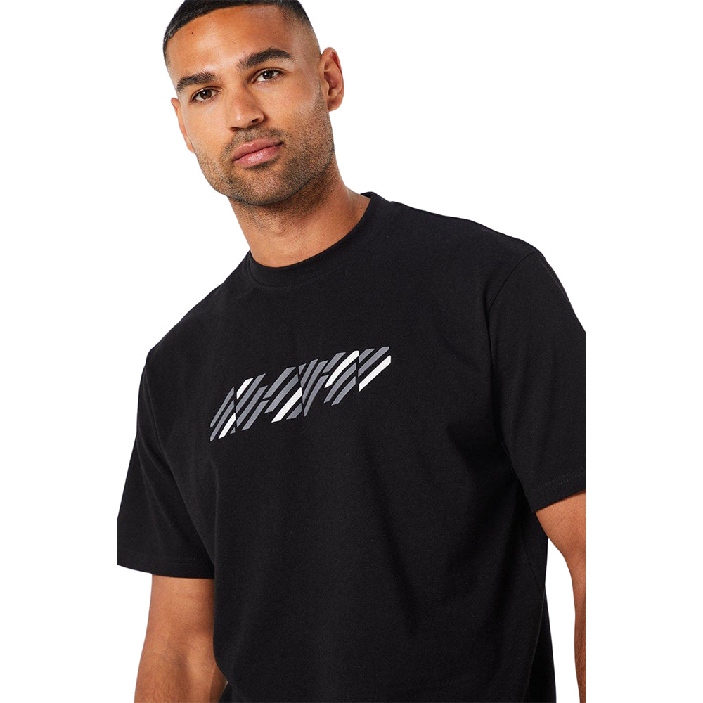Black - Back - Burton Mens Lines Cotton T-Shirt