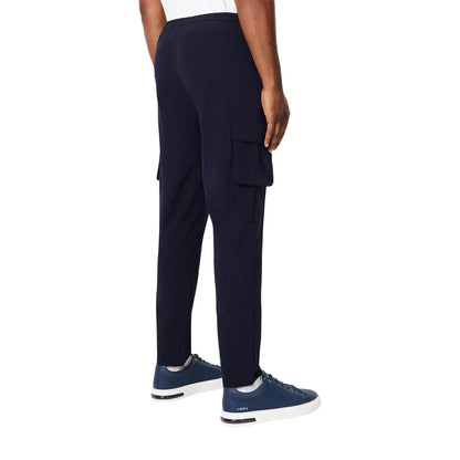 Navy - Back - Burton Mens 1904 Ultra Stretch Relaxed Fit Cargo Trousers