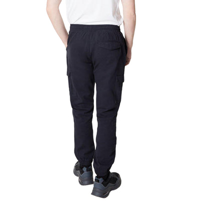 Navy - Back - Burton Mens Elasticated Cargo Trousers