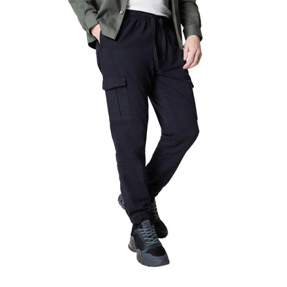 Navy - Front - Burton Mens Elasticated Cargo Trousers