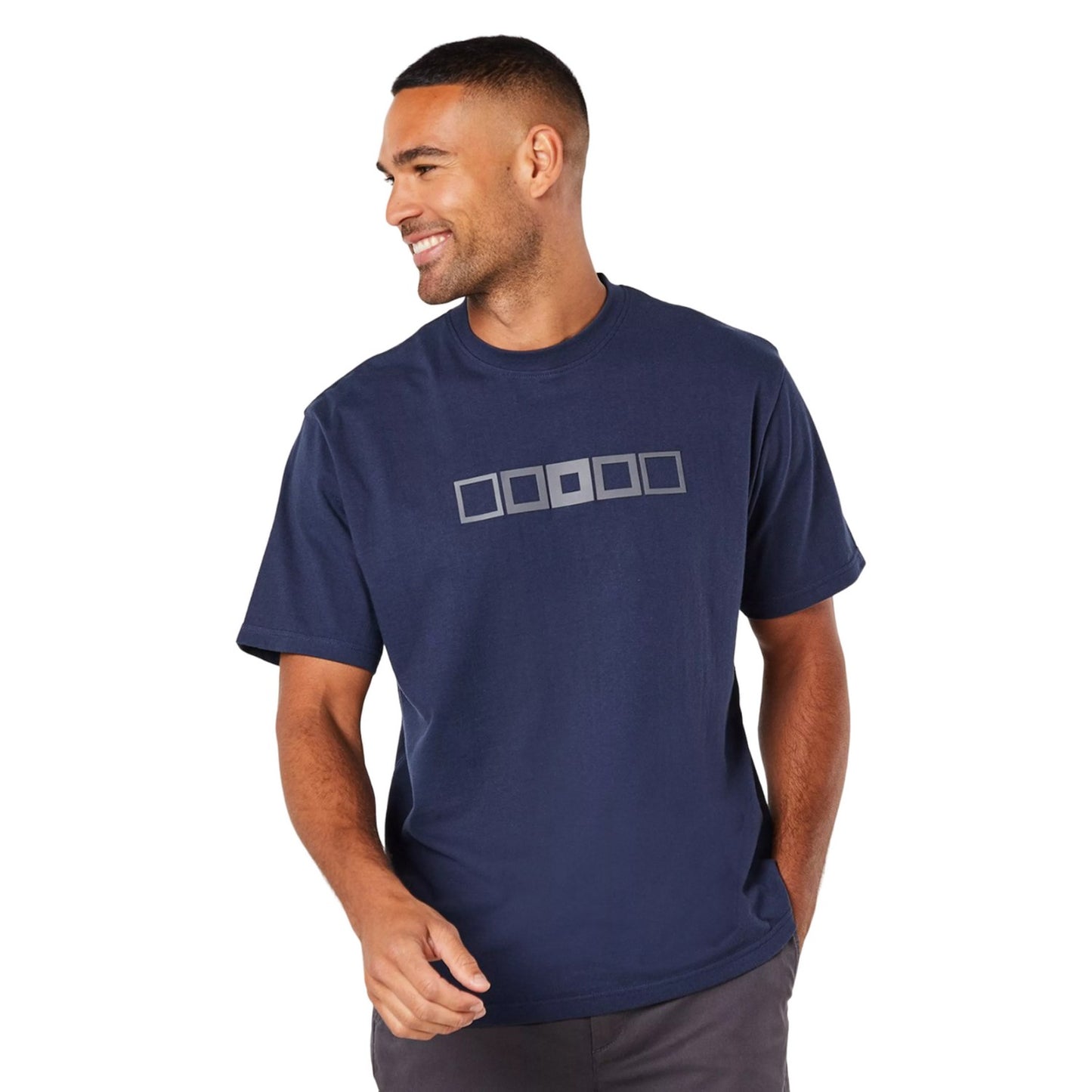 Navy - Front - Burton Mens Square T-Shirt