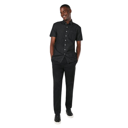 Black - Lifestyle - Burton Mens Denim Short-Sleeved Shirt