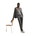 Grey - Front - Burton Mens Jersey Slim Suit Jacket