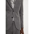 Grey - Side - Burton Mens Jersey Slim Suit Jacket