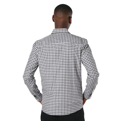 Black - Back - Burton Mens Classic Gingham Check Long-Sleeved Shirt