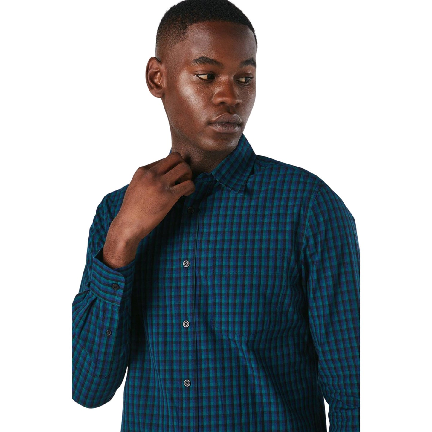 Black - Side - Burton Mens Blake Checked Long-Sleeved Shirt
