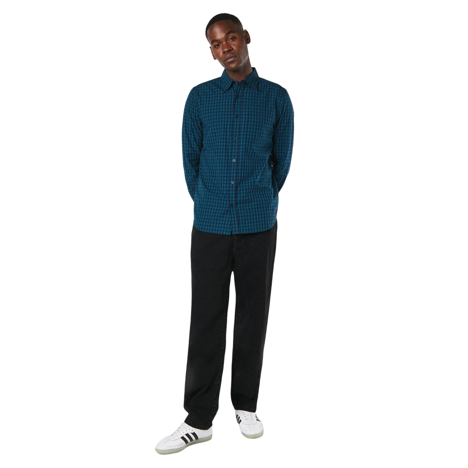 Black - Lifestyle - Burton Mens Blake Checked Long-Sleeved Shirt