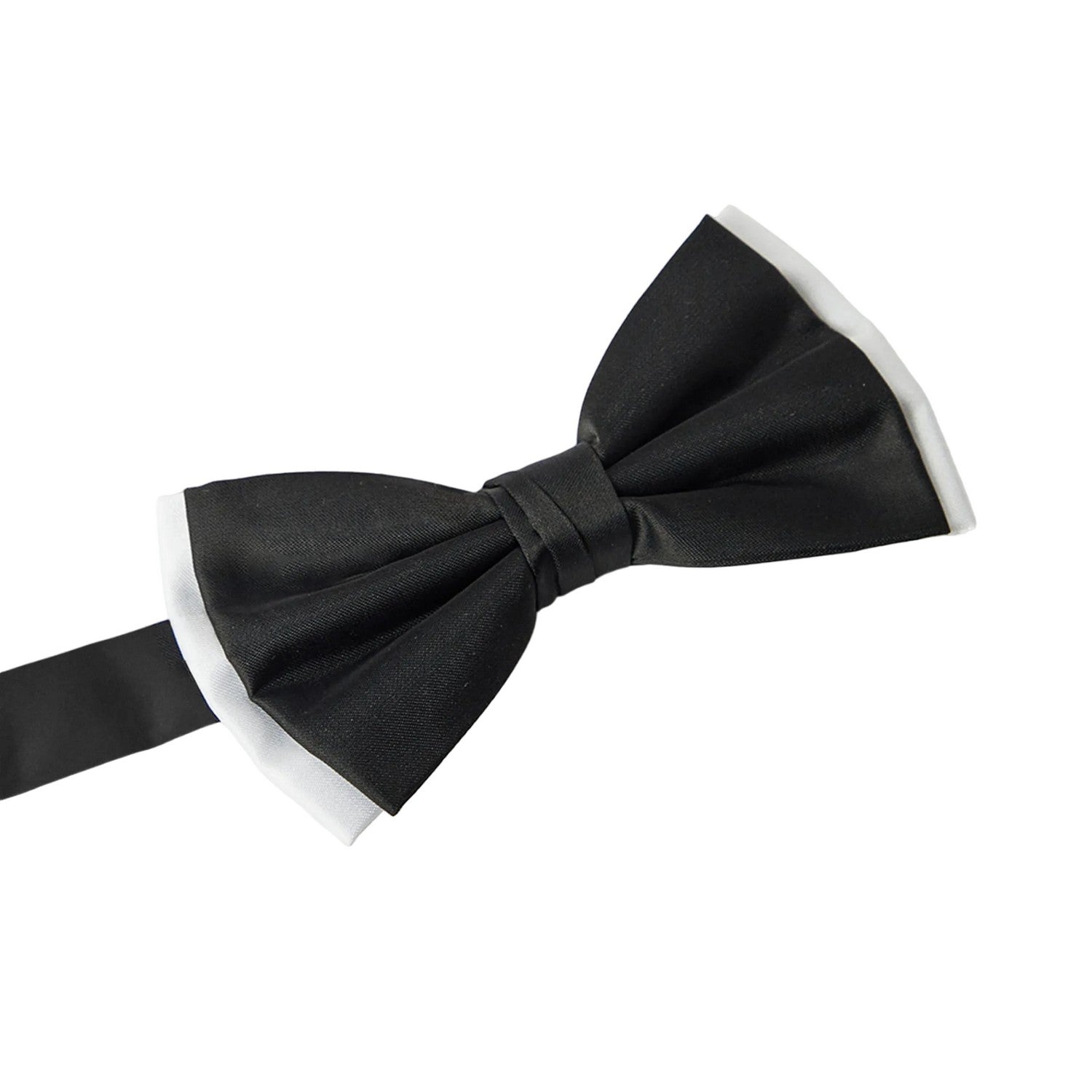 Black - Back - Burton Mens Tipped Bow Tie