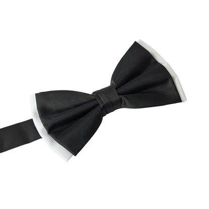 Black - Back - Burton Mens Tipped Bow Tie