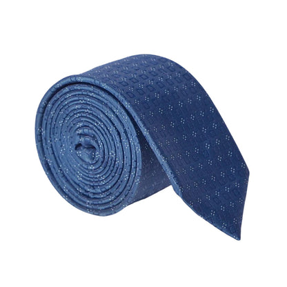 Navy - Side - Burton Mens Geometric Tie