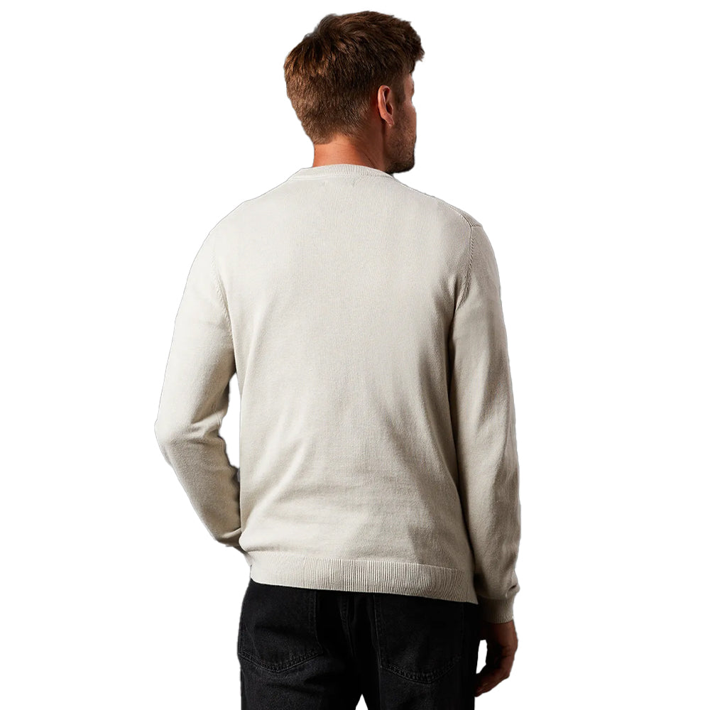 Grey - Back - Burton Mens Link Yoke Crew Neck Jumper