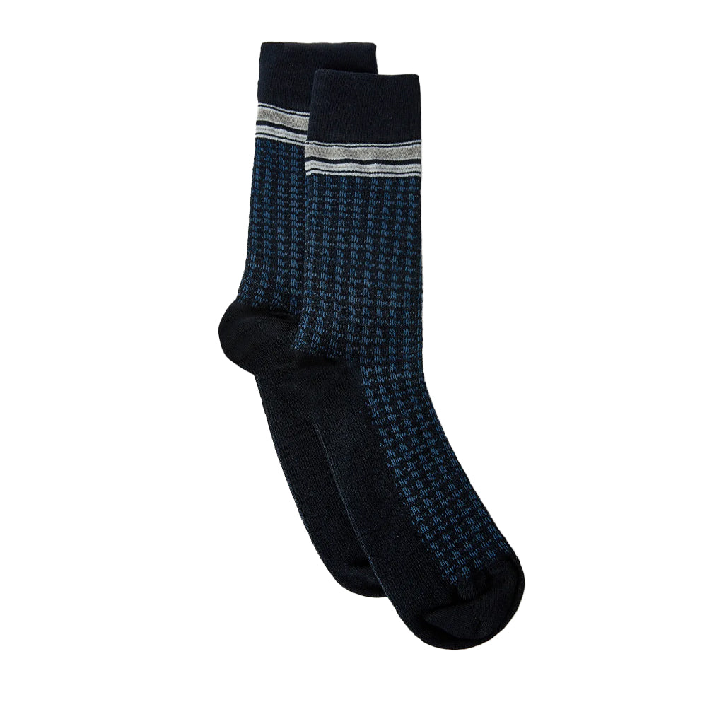Navy - Front - Burton Mens Houndstooth Jacquard Socks