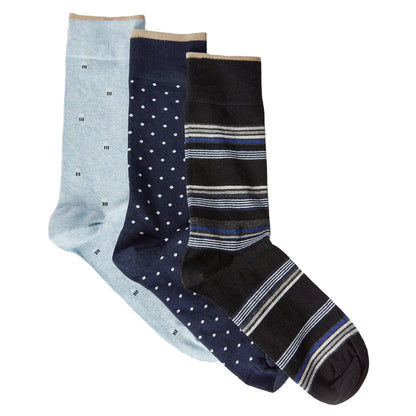 Multicoloured - Front - Burton Mens Smart Mixed Socks (Pack of 3)