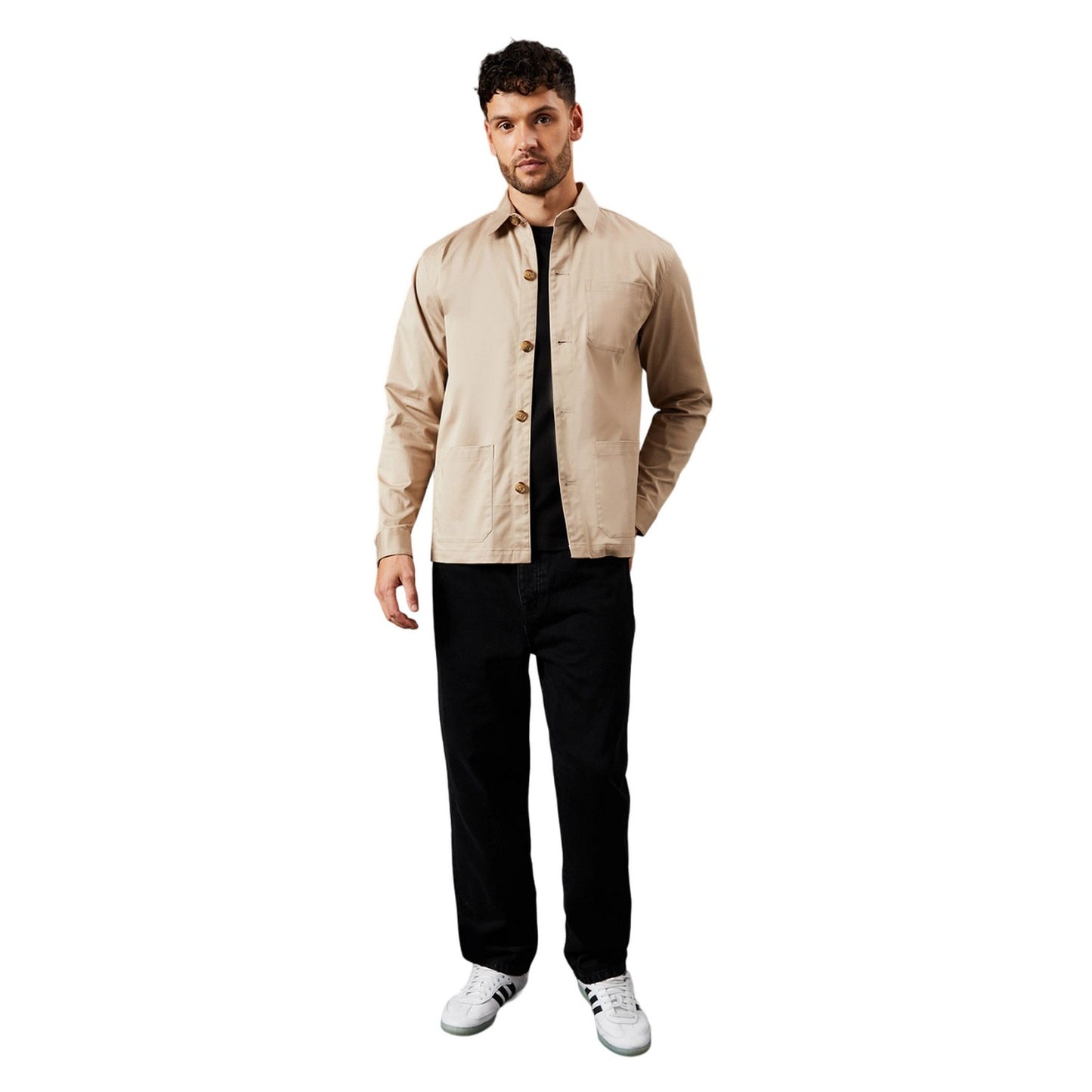 Stone - Side - Burton Mens Plain Cotton Jacket
