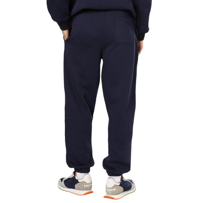 Navy - Back - Burton Mens Jersey Relaxed Fit Jogging Bottoms