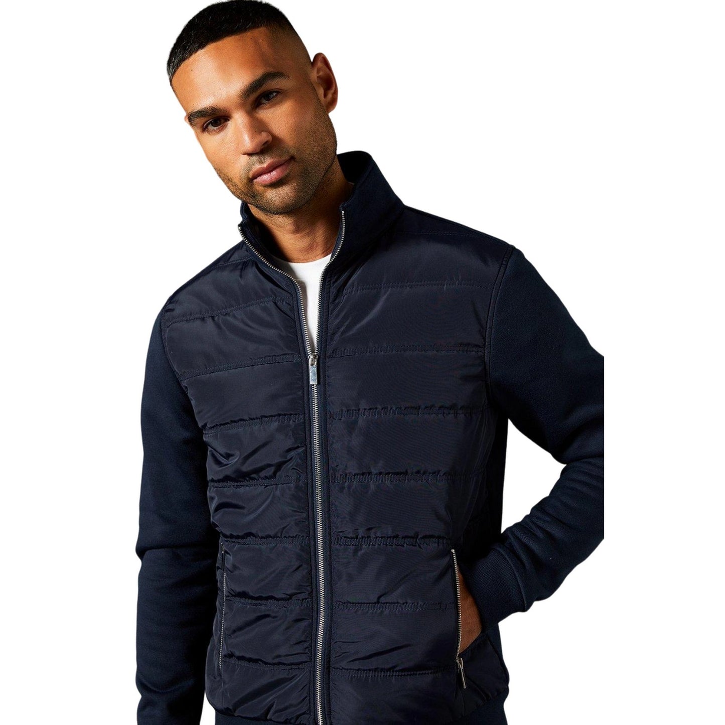 Navy - Front - Burton Mens Hybrid Jacket