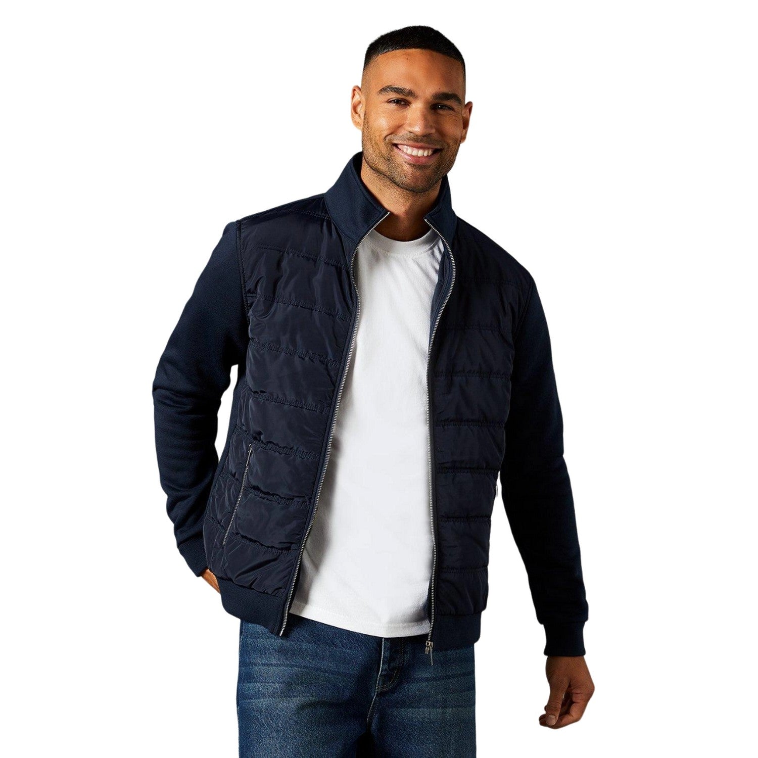 Navy - Back - Burton Mens Hybrid Jacket