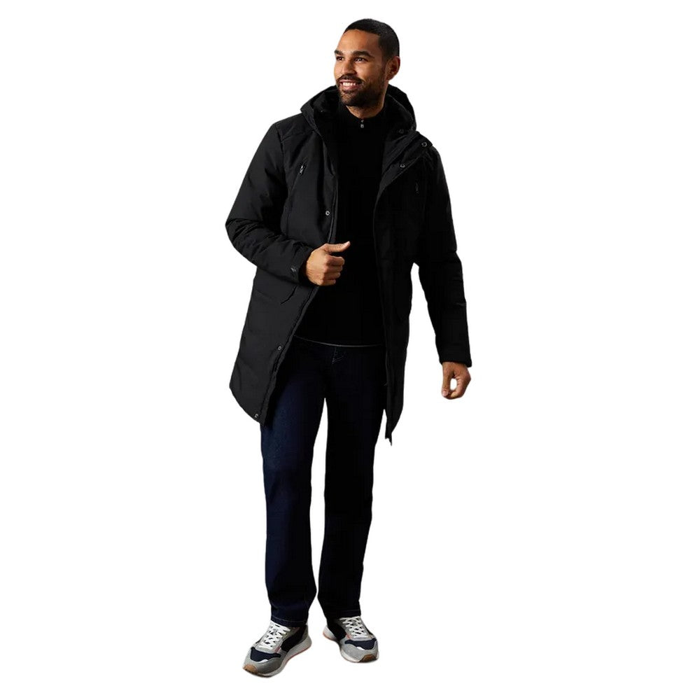 Black - Lifestyle - Burton Mens Quilted Long Coat