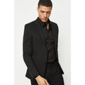 Black - Pack Shot - Burton Mens Essential Plus And Tall Skinny Suit Jacket
