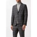 Grey - Close up - Burton Mens Overcheck Slim Suit Jacket