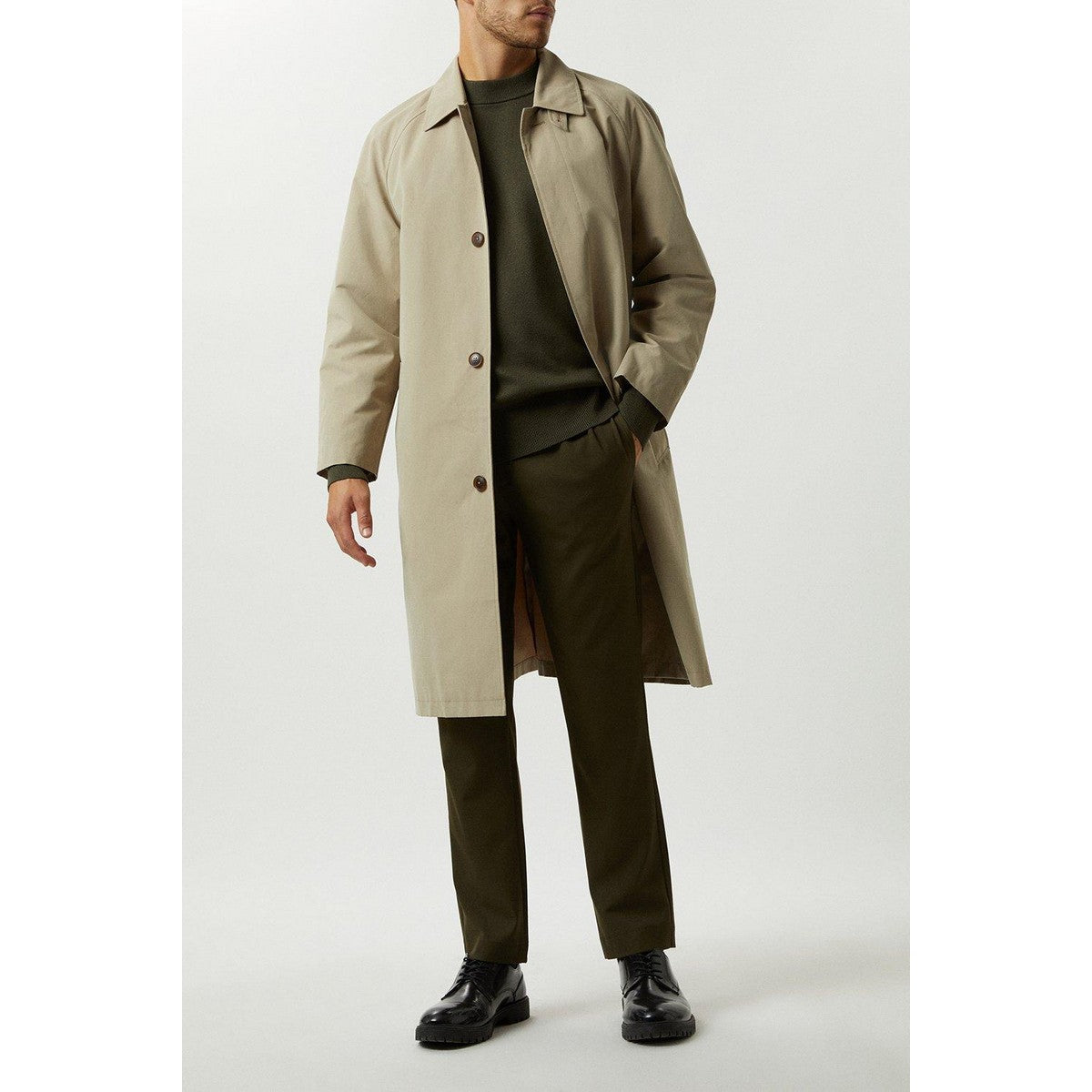 Tan - Pack Shot - Burton Mens Raglan Raincoat