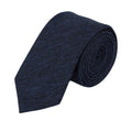 Navy - Side - Burton Mens Marl Textured Tie Set