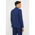 Blue - Back - Burton Mens Slub Slim Suit Jacket