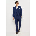 Blue - Pack Shot - Burton Mens Slub Slim Suit Jacket