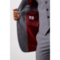 Grey - Close up - Burton Mens Limited Edition Football Slim Suit Jacket