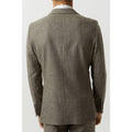 Neutral - Back - Burton Mens Basketweave Slim Suit Jacket