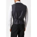 Charcoal - Back - Burton Mens Essential Single-Breasted Slim Waistcoat
