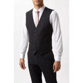 Charcoal - Side - Burton Mens Essential Single-Breasted Slim Waistcoat