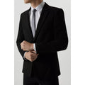 Black - Lifestyle - Burton Mens Essential Single-Breasted Skinny Suit Jacket