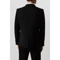 Black - Back - Burton Mens Essential Single-Breasted Skinny Suit Jacket