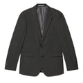 Charcoal - Front - Burton Mens Essential Single-Breasted Skinny Suit Jacket