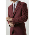 Burgundy - Lifestyle - Burton Mens Tweed Slim Suit Jacket
