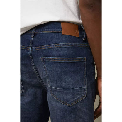 Mid Blue - Side - Burton Mens Straight Jeans